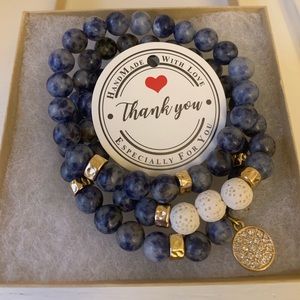 Genuine Sodalite & Lava Rock Diffuser Bracelets